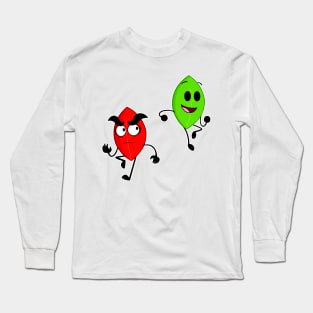 BFDI / BFB / BFDIA - Leafy and Evil Leafy Long Sleeve T-Shirt